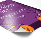 Bewerkbare Halloween uitnodiging, Halloween Party Foto Afdruk (Hoek)