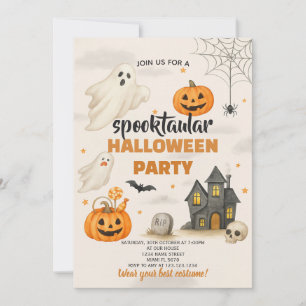 Bewerkbare Halloween-uitnodiging Magische Spooky Kaart
