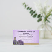Bewerkbare Healing Spa Massage Therapeut Visitekaartje (Staand voorkant)