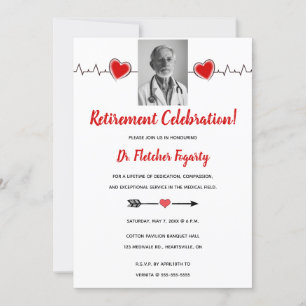 Bewerkbare Heart Pulse Artsen Pensioen Kaart