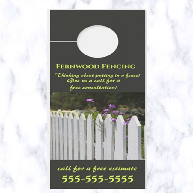 Bewerkbare hekken (What a great way to advertise your fencing services business!)