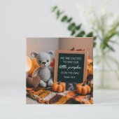 Bewerkbare Herfst zwangerschapsaankondiging digita Kaart (Staand voorkant)