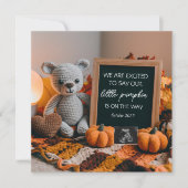 Bewerkbare Herfst zwangerschapsaankondiging digita Kaart (Voorkant)