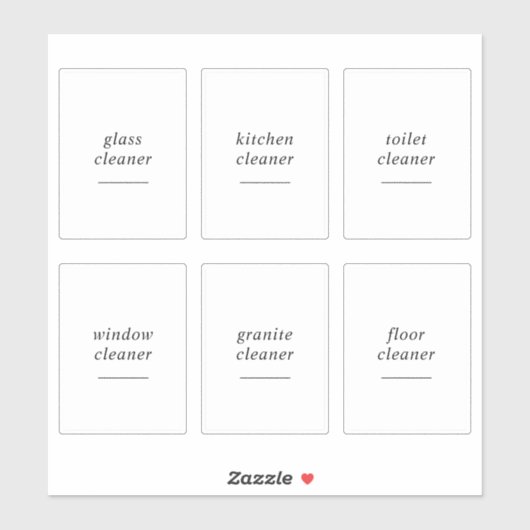 Bewerkbare Home Cleaning 2x3 inch Label Set (Vel)