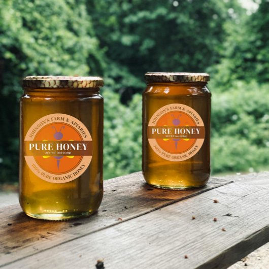 Bewerkbare Honey Custom Label Sticker