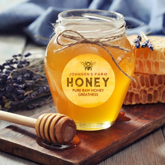 Bewerkbare Honey Jar Label Sticker