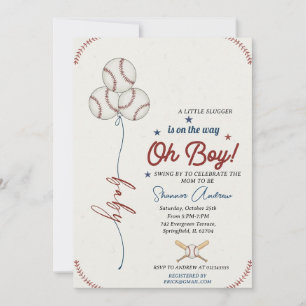 Bewerkbare honkbal baby shower Rookie baby Sprinkl Kaart