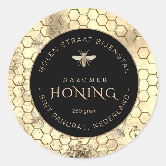 BEWERKBARE HONNEUR ÉTIQUETTE rencontre bij en honi (Devant)