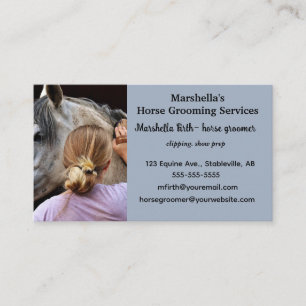 Bewerkbare Horse Groomer Visitekaartje