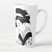 bewerkbare japanse dame latte mok (Rechts)