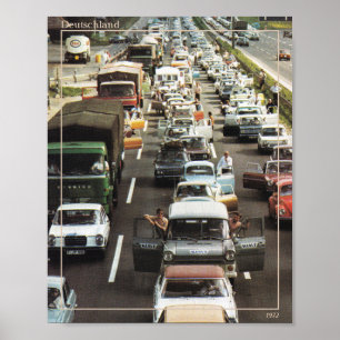 Bewerkbare  jaren 1970 Duitsland Foto Print