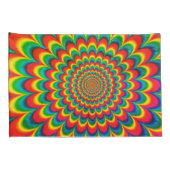 Bewerkbare jaren 70 Retro Hippie Psychedelic Pillo Kussensloop (Achterkant-Rechts)