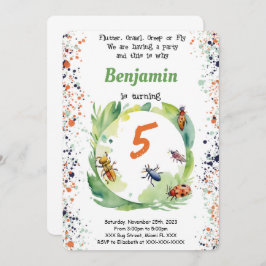 bewerkbare jongen bug verjaardagsfeest kaart