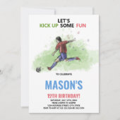 Bewerkbare Jongens Actie Sportfeest Kaart (Voorkant)