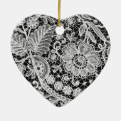 Bewerkbare kant Moederdag Hart Keramisch Ornament (Achterkant)