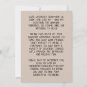 Bewerkbare kerst Cookie Exchange Party Custom Kaart (Achterkant)