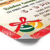 Bewerkbare kerst ornament Fundraiser Flyer Poster (Hoek)