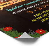 Bewerkbare kerst potluck event flyer poster (Hoek)