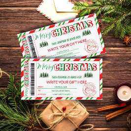 Bewerkbare Kerstcoupon Sjabloon