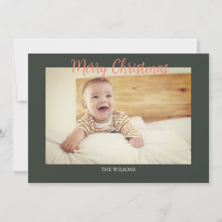 Bewerkbare kerstkaarten voor fotoscript feestdagenkaart