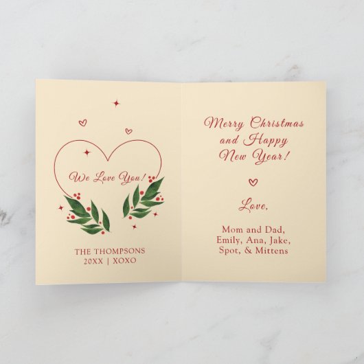 BEWERKBARE Kerstmis kerst Kaart (Binnen)