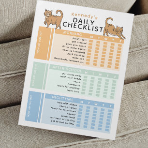 Bewerkbare Kinder dagelijkse taak Chore-to-do chec Notitieblok