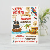 Bewerkbare Kinder Treasure Hunt Kaart (Staand voorkant)