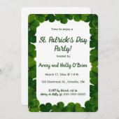 Bewerkbare Klaver St. Patrick's Day Feestje Kaart (Voorkant / Achterkant)