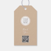 Bewerkbare Kleding Retail met QRcode label Cadeaulabel (Achterkant)