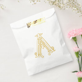 BEWERKBARE KLEUR AA Monogram AA Logo Favor Bag Bedankzakje