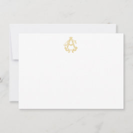 BEWERKBARE KLEUR AC Monogram CA Monogram Notecards Notitiekaartje
