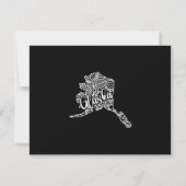 Bewerkbare Kleur ALASKA Verhuisbericht Kaart (Achterkant)