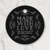 Bewerkbare kleur bloeit gemaakt met liefde Label (Voorkant)