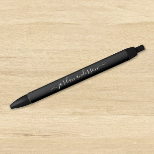 Bewerkbare Kleur Calligrafie Schrift Gepersonalise Zwarte Inkt Pen