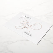 Bewerkbare Kleur Cute Script Bruidsmeisje Bedankt Folie Uitnodiging (Gedraaid)