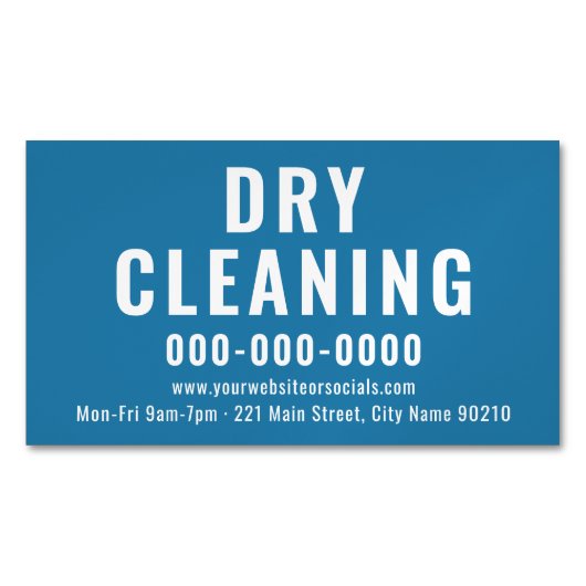 Bewerkbare kleur droog reinigen Business Magnetisc Magnetisch Visitekaartje (Voorkant)