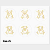 BEWERKBARE KLEUR EM Monogram ME Monogram Sticker (Vel)