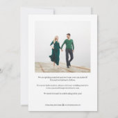 Bewerkbare kleur geborsteld charm opslaan Datum Ka Bedankkaart (Achterkant)