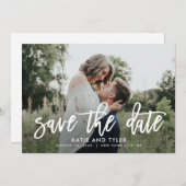 Bewerkbare kleur geborsteld charm opslaan Datum ka Bedankkaart (Voorkant / Achterkant)