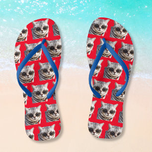 Bewerkbare kleur Grappig Custom Uw huisdier foto t Teenslippers