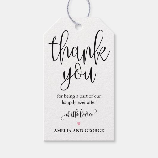 Bewerkbare kleur Hartelijk dank voor Labels met ee Cadeaulabel (Voorkant)