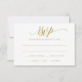 BEWERKBARE KLEUR: Hope Calligraphy RSVP Kaart (Voorkant)