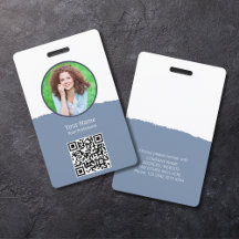 bewerkbare kleur ID Badge met QR Code