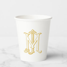 BEWERKBARE KLEUR JM Monogram MJ Monogram Papier Cu Papieren Bekers