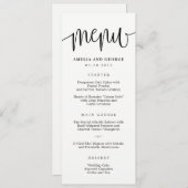 BEWERKBARE KLEUR Kalligrafie Menu Kaart #LCC (Voorkant / Achterkant)