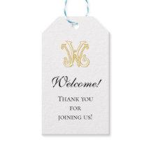 BEWERKBARE KLEUR KW Monogram WK Logo Favor Tag