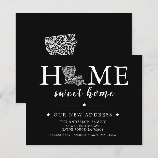 Bewerkbare kleur LOUISIANA Bewegende Aankondiging (Voorkant / Achterkant)