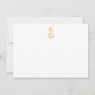 BEWERKBARE KLEUR LS Monogram SL Monogram Notecards Notitiekaartje