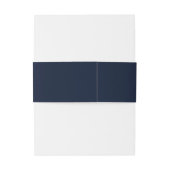 BEWERKBARE KLEUR Navy bruiloft uitnodiging buik ba Uitnodigingen Wikkel (Achterkant Voorbeeld)