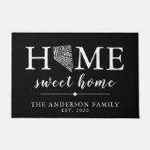 Bewerkbare kleur NEVADA gepersonaliseerde status Deurmat (Voorkant)